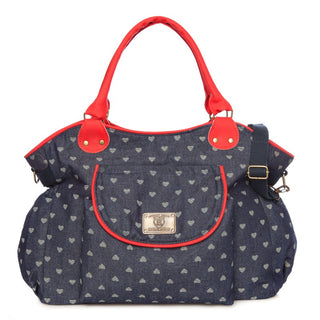 Bolso Maternal Happy Corazon Denim