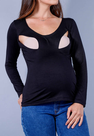 Camiseta de Lactancia Sara Negro