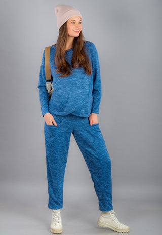 Polera Tejida Maternal y Lactancia Fran Azul
