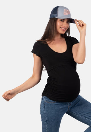 Polera Maternal y Lactancia Carmen Negro