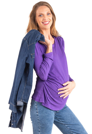 Polera Maternal y Lactancia Anto Morado