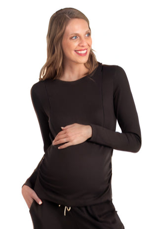 Polera Maternal y Lactancia Vivi Negro
