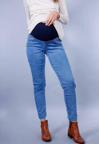 Jeans Maternal Pitillo Celeste