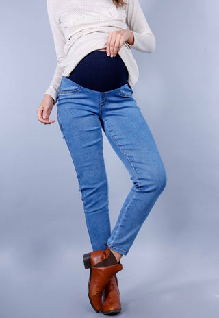 Jeans Maternal Pitillo Celeste