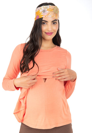 Polera Maternal y Lactancia Maria Coral
