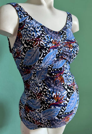 Traje de Baño Maternal Estampado Azul
