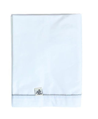 Set de Sabanas Extra Cuna de Colecho Blancas (borde gris)