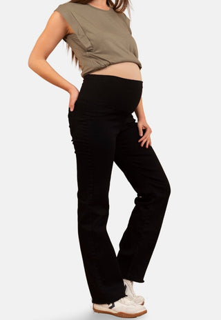 Jeans Maternal Recto Negro - Madremia