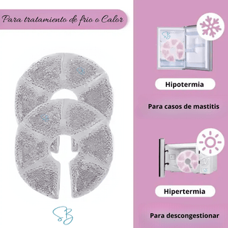 Pack De Dos Almohadilla De Gel Para Pechos Bambini Gris - Madremia