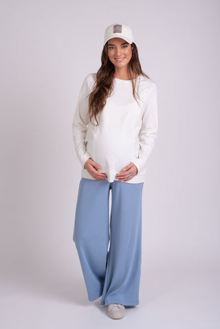 Pantalon Palazzo Maternal Javi Celeste