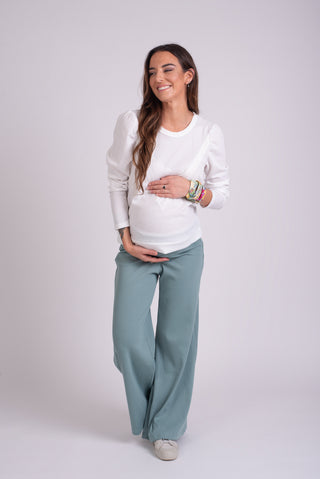 Pantalon Palazzo Maternal Javi Menta