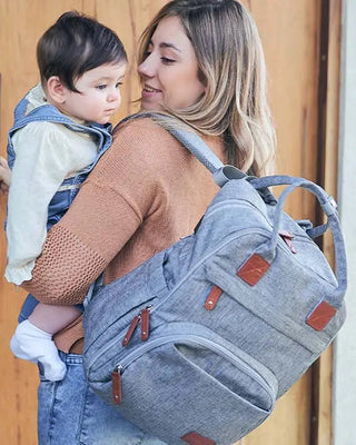 Mochila Maternal Boston Negro Melange