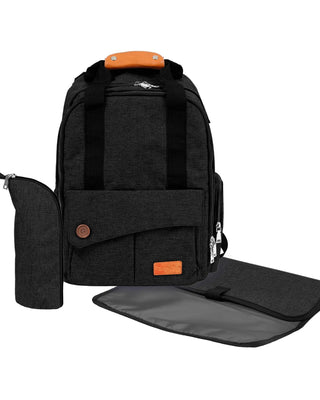 Mochila Maternal Roma Negro Melange