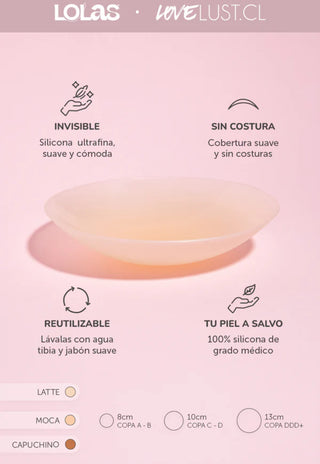 Lolas Redondas Sin Adhesivo Latte de LOVE LUST