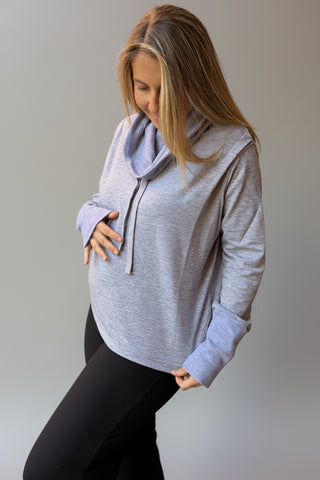 Polerón Milán Gris Maternal Over Size - MDM