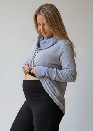 Polerón Milán Gris Maternal Over Size - MDM
