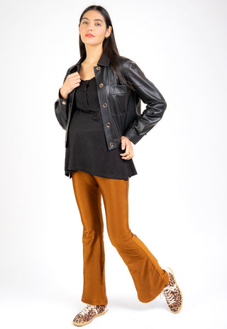 Calza Flo Cobre Pre Natal Flare