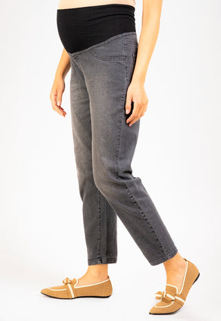 Jeans Mom Gris Pre Natal y Post Parto