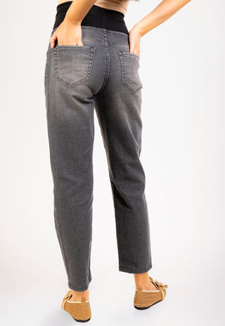 Jeans Mom Gris Pre Natal y Post Parto