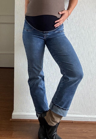 Jeans Straight Fit Medium Light Pre Natal y Post Parto - Recto