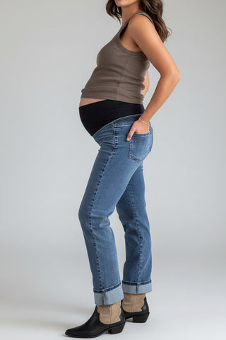 Jeans Straight Fit Medium Light Pre Natal y Post Parto - Recto