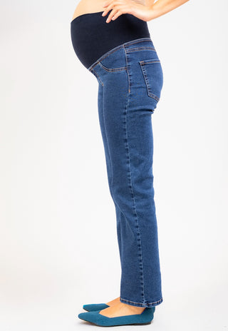 Jeans Straight Fit Azul Pre Natal y Post Parto - Recto
