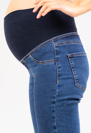 Jeans Straight Fit Azul Pre Natal y Post Parto - Recto