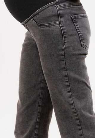 Jeans Straight Fit Gris Pre Natal y Post Parto - Recto