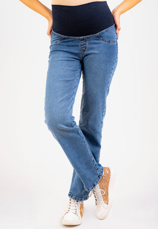 Jeans Straight Fit Medium Light Pre Natal y Post Parto - Recto