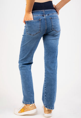 Jeans Straight Fit Medium Light Pre Natal y Post Parto - Recto