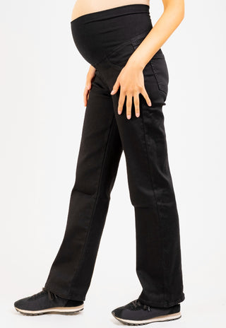 Jeans Straight Fit Negro Pre Natal y Post Parto - Recto