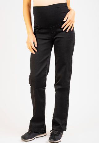Jeans Straight Fit Negro Pre Natal y Post Parto - Recto