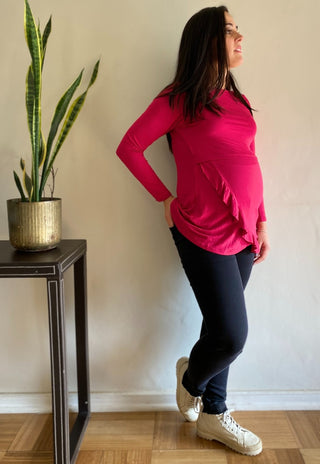 Polera Maternal y Lactancia Ale Magenta