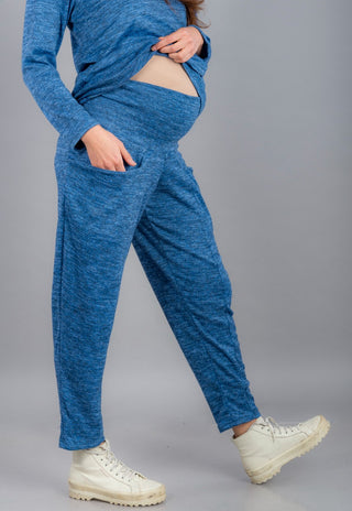 Jogger Maternal Loreto Tejido Azul