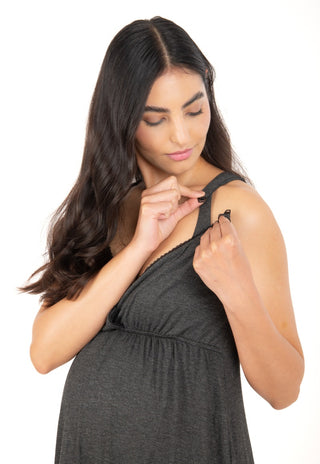 Camisa de Dormir Maternal y Lactancia Fernanda Marengo