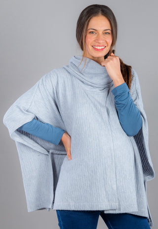 Poncho Maternal y Lactancia Gris