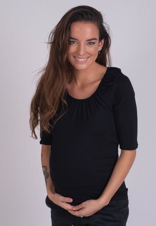 Polera Maternal y Lactancia Ines Negro