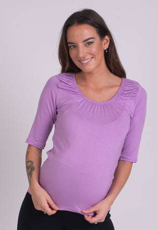 Polera Maternal y Lactancia Ines Lila