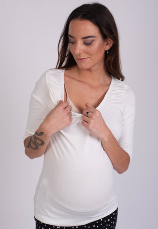 Polera Maternal y Lactancia Ines Crudo