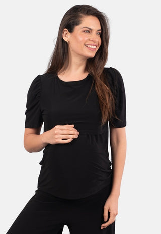 Polera Maternal y Lactancia Florencia Negro