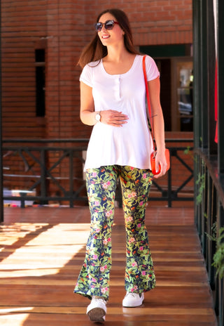 Polera Maternal y Lactancia Paz Blanco