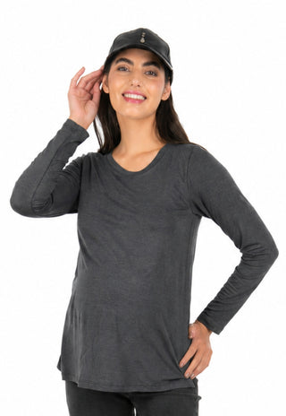 Polera Maria Marengo Maternal y Lactancia Basic Manga Larga