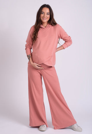 Poleron Maternal y Lactancia Manu Rosado