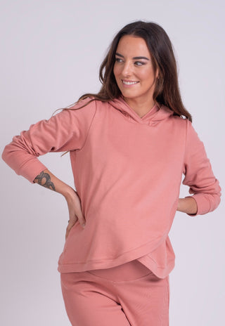 Poleron Maternal y Lactancia Manu Rosado