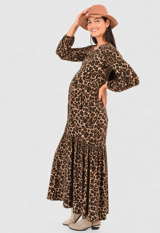 Vestido Juana Animal Maternal y Lactancia Apertura Upper Cross