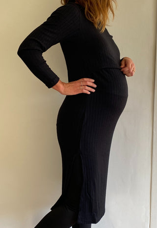 Vestido Maternal y Lactancia Amanda Negro