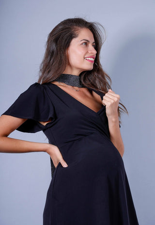 Vestido Maternal y Lactancia Sole Negro