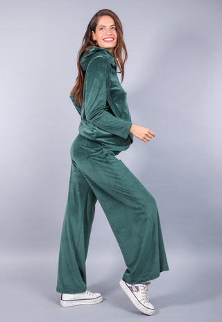 Pantalon Palazzo Maternal Luzma Velvet Verde