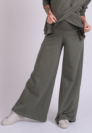 Pantalon Palazzo Maternal Luzma Oliva