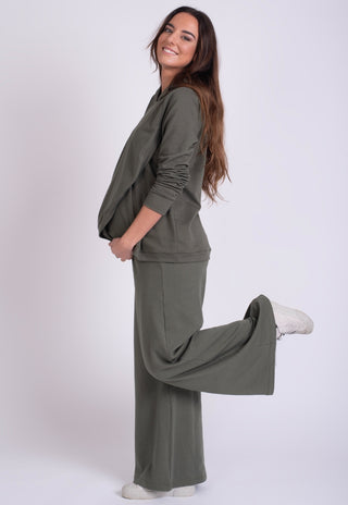 Pantalon Palazzo Maternal Luzma Oliva